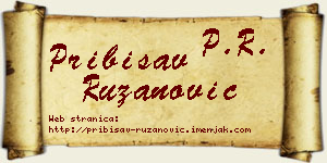 Pribisav Ružanović vizit kartica